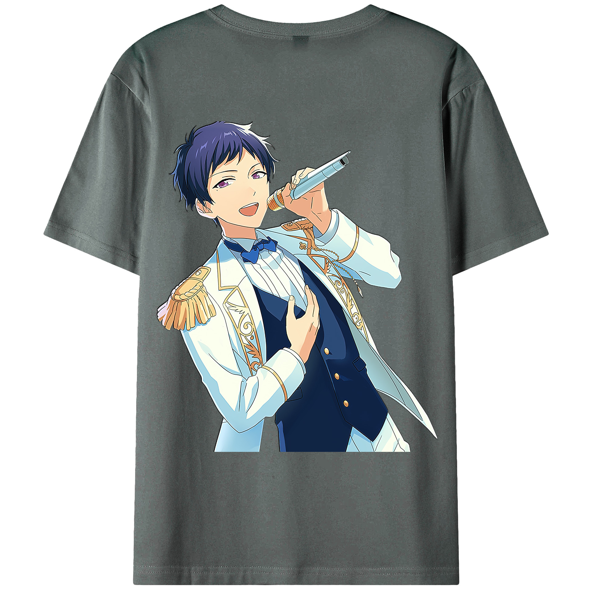 （画像用） あんさんぶるスターズ! Ensemble Stars 綿100％ メンズ半袖Tシャツ（バックプリント） 通気性
